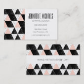 幾何学的なあなたの一流の|手描きの三角形を加えて下さい 名刺 (正面/裏面)