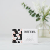 幾何学的なあなたの一流の|手描きの三角形を加えて下さい 名刺 (スタンド正面)