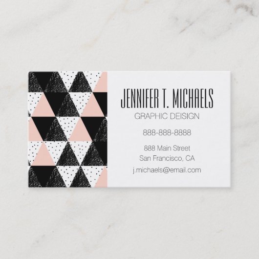 幾何学的なあなたの一流の|手描きの三角形を加えて下さい 名刺 (正面)