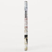 幾何学的なばら色の金ゴールドの白黒の大理石 Case-Mate iPhoneケース (裏面/右)