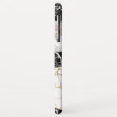 幾何学的なばら色の金ゴールドの白黒の大理石 Case-Mate iPhoneケース (裏面/左)