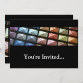 幾何学的なアイシャドウメイク 招待状 (正面/裏面)