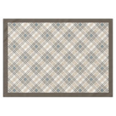 幾何学的なアクセントを持つ自然なトーンテーブルクロス テーブルクロス (正面(横))