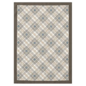 幾何学的なアクセントを持つ自然なトーンテーブルクロス テーブルクロス (正面)