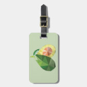 幾何学的なアボカド ラゲッジタグ (正面縦)