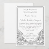 幾何学的なアートデコスタイルのギャツビーウェディング招待状 招待状 (正面/裏面)