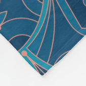 幾何学的なアートデコパターン フリースブランケット (角)