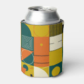 幾何学的なアートワーク：シンプルデザインシェイプ。 缶クーラー (缶正面)