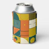 幾何学的なアートワーク：シンプルデザインシェイプ。 缶クーラー (缶裏面)