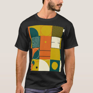 幾何学的なアートワーク:シンプルデザインシェイプ。 Tシャツ