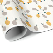 幾何学的なアート繰り返しパターン（揚げエビ） ラッピングペーパー (ロールコーナー)