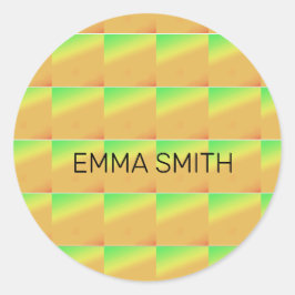 幾何学的なアート、アフリカの熱帯サンセットカラー ラウンドシール