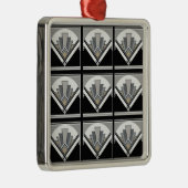 幾何学的なアールデコ メタルオーナメント (右)
