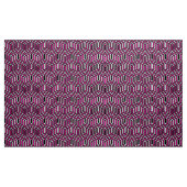 幾何学的なアールデコ-白黒赤紫のピンク ファブリック (ヤード)