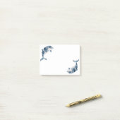 幾何学的なイルカ ポストイット (デスク上)