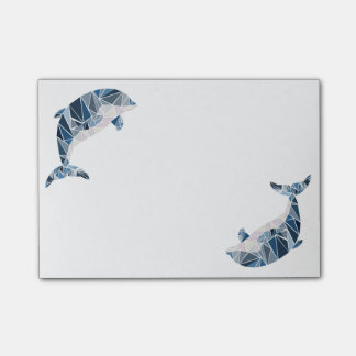 幾何学的なイルカ ポストイット