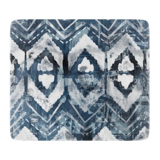 幾何学的なインディゴの抽出- カッティングボード (正面)