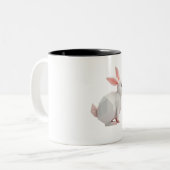 幾何学的なウサギのマグカップ ツートーンマグカップ (正面左)