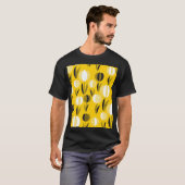 幾何学的なオランダのチューリップの花のパターン Tシャツ (正面フル)