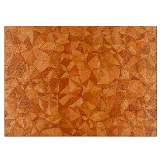 幾何学的なオレンジ色 カッティングボード (正面)