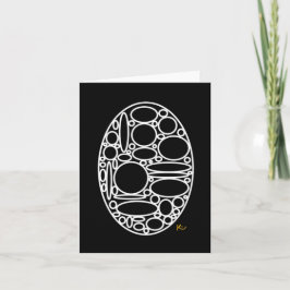 幾何学的なオーバル便箋 カード