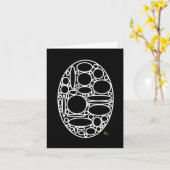 幾何学的なオーバル便箋 カード (黄色い花)