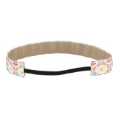 幾何学的なカラフルなダイヤモンドのイカット アスレチックヘッドバンド (裏面)