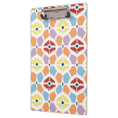 幾何学的なカラフルなダイヤモンドのイカット クリップボード (左)