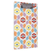 幾何学的なカラフルなダイヤモンドのイカット クリップボード (右)