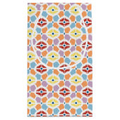 幾何学的なカラフルなダイヤモンドのイカット スモールペーパーバッグ (裏面)