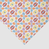 幾何学的なカラフルなダイヤモンドのイカット 薄葉紙 (詳細)