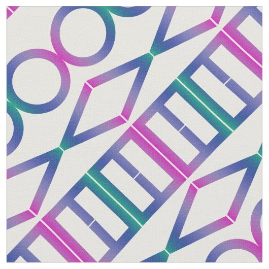 幾何学的なカラフルな反射 愛 ファブリック (クローズアップ)