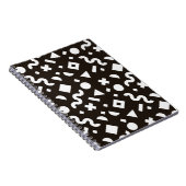 幾何学的なカラフル形状のフラットテクスチャ。モノキール ノートブック (右側)