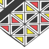 幾何学的なカラフル部族パターン ショートテーブルランナー (コーナー)