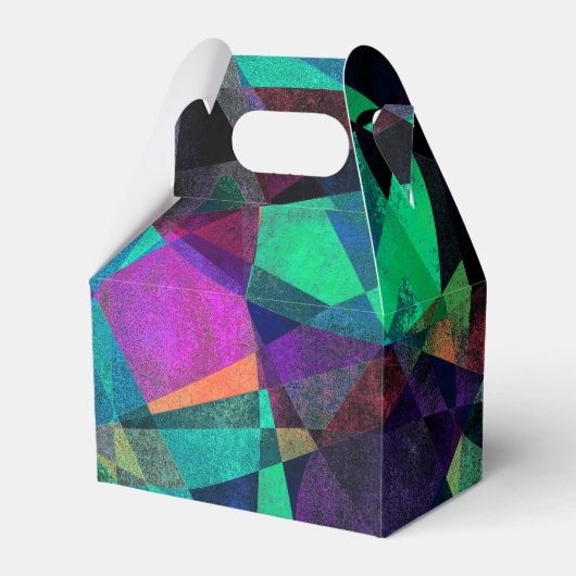 幾何学的なカラフル、グランギー抽象芸術アート フェイバーボックス (正面サイド)