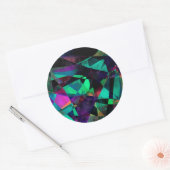 幾何学的なカラフル、グランギー抽象芸術アート ラウンドシール (封筒)