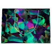 幾何学的なカラフル、グランギー抽象芸術アート ラージペーパーバッグ (正面)