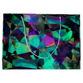 幾何学的なカラフル、グランギー抽象芸術アート ラージペーパーバッグ (裏面)