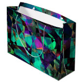 幾何学的なカラフル、グランギー抽象芸術アート ラージペーパーバッグ (裏面アングル)