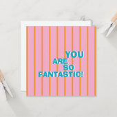 幾何学的なカラフル、感謝メッセージ カード (正面/裏面インサイチュ)