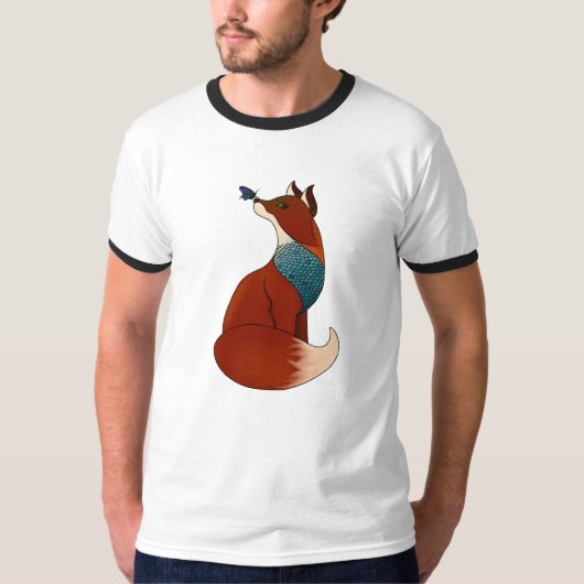 幾何学的なキツネ Tシャツ (正面)
