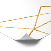 幾何学的なクリスタルウェディング 愛する人の記憶に ポスター (角)