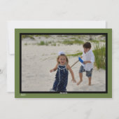 幾何学的なクリスマスツリーの森のフラットホリデーカード シーズンカード (裏面)