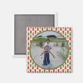 幾何学的なクリスマスツリーの森 マグネット (正面/裏面)