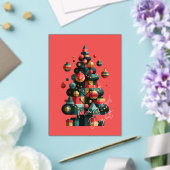 幾何学的なクリスマスツリー アクリル招待状 (インサイチュ (ウェディング))