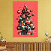 幾何学的なクリスマスツリー キャンバスプリント (インサイチュ (リビング))