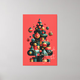 幾何学的なクリスマスツリー キャンバスプリント