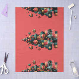 幾何学的なクリスマスツリー 薄葉紙
