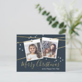 幾何学的なクリスマスデザイン2枚 シーズンポストカード (スタンド正面)