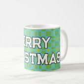 幾何学的なクリスマスパターン - オリジナルデザイン コーヒーマグカップ (正面右)